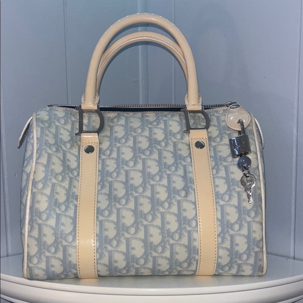 Dior Light Blue Boston Bag
